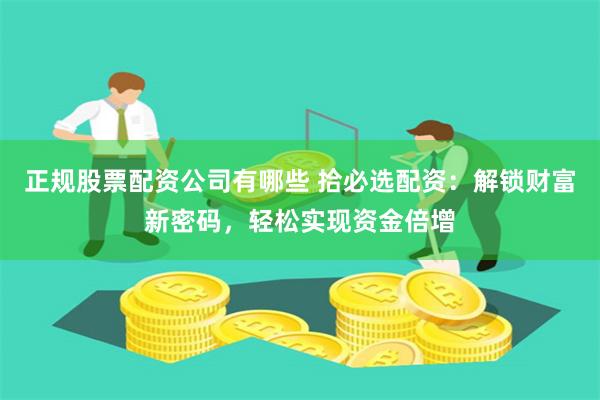 正规股票配资公司有哪些 拾必选配资：解锁财富新密码，轻松实现资金倍增
